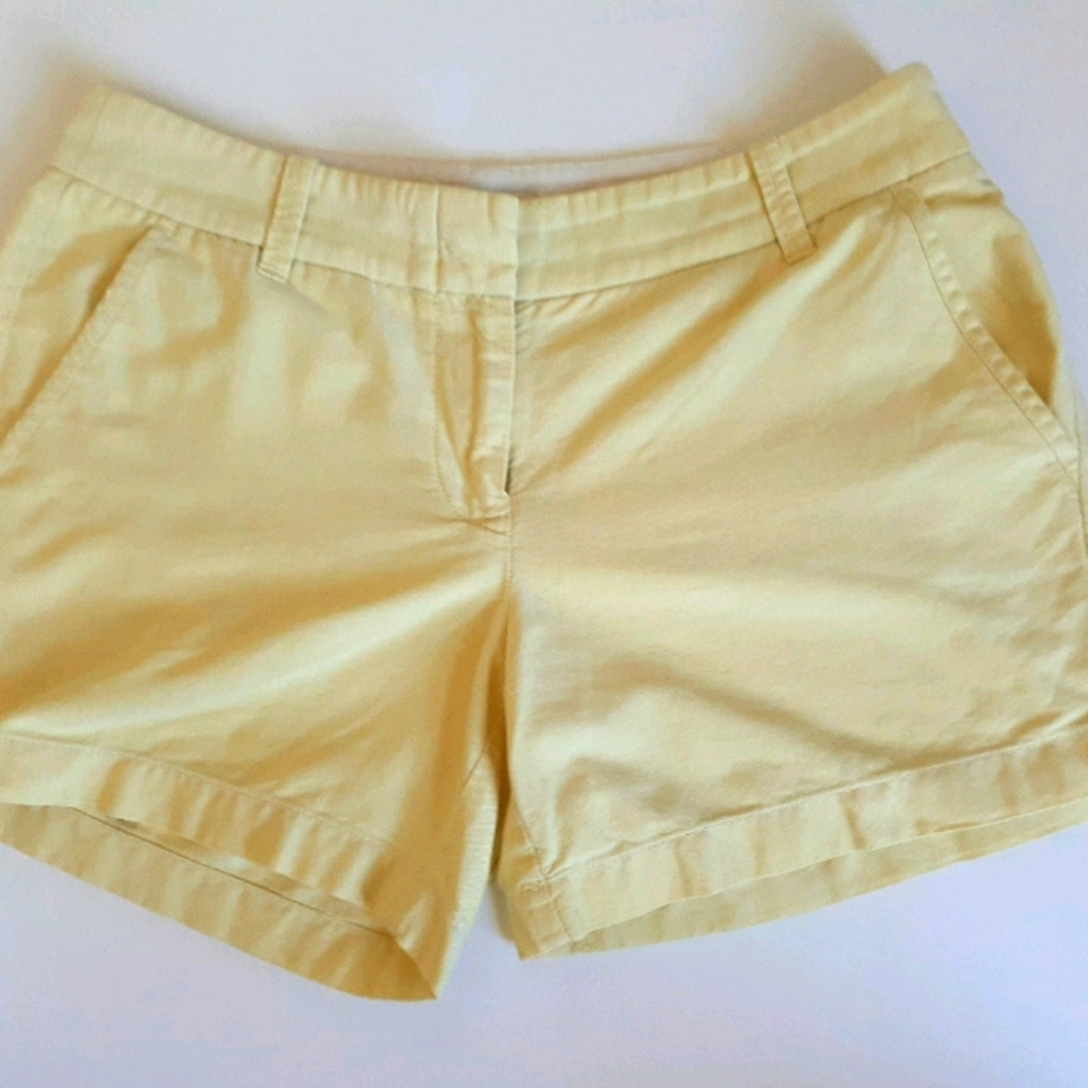 J. Crew light yellow shorts, size 4